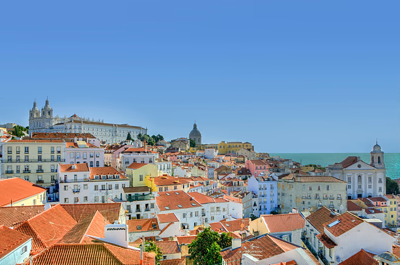 Lisszabon, Portugália légi felvétele