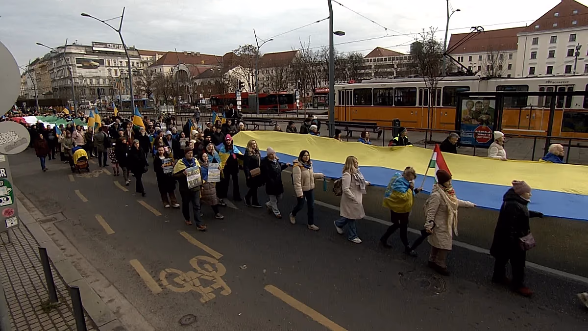 Civil szervezetek gyűlést szerveznek Budapesten Ukrajna elleni teljes körű orosz invázió négy esztendeje alkalmából