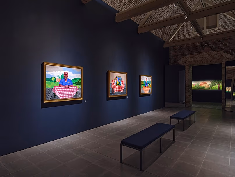 David Hockney: Egy év Normandiában és néhány más gondolat a festészetről, installáció nézet