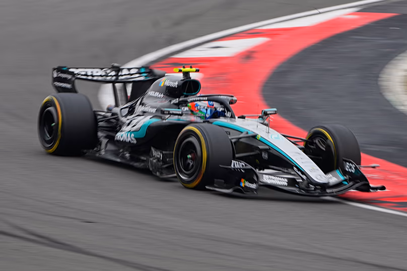 Andrea Kimi Antonelli, a Mercedes pilótája a Forma-1-es Kínai Nagydíj sanghaji versenyén, 2026. március 15-én