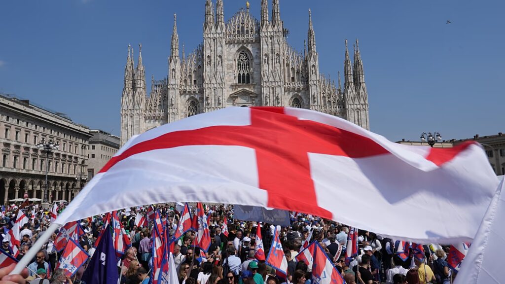 Az Europe's Patriots Milánóban a bevándorlás ellen tüntet, míg Salvini támogatja az orosz olajat