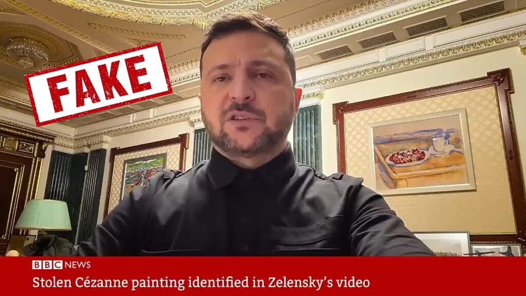 Zelenszkijnek van egy ellopott festménye az irodájában?
