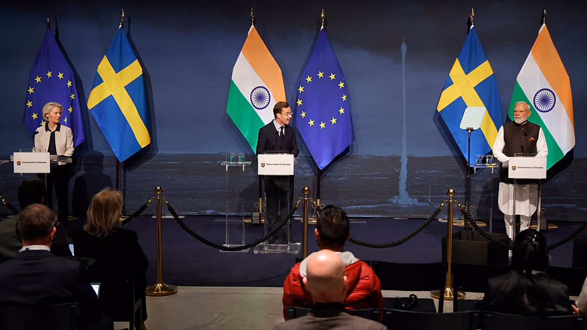 Von der Leyen „dinamikus új korszakot” méltat az EU-India kapcsolatokban, miközben Modi Svédországba látogat