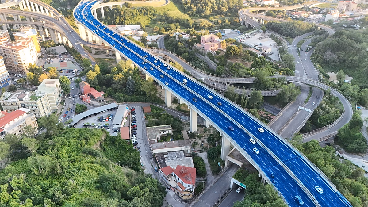 A nápolyi körgyűrű Olaszország első intelligens útja: átalakítja a jövőbeli mobilitást