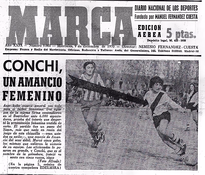 Conchi 'Amancio' becenevet kapta Amancio Amaro játékos után.