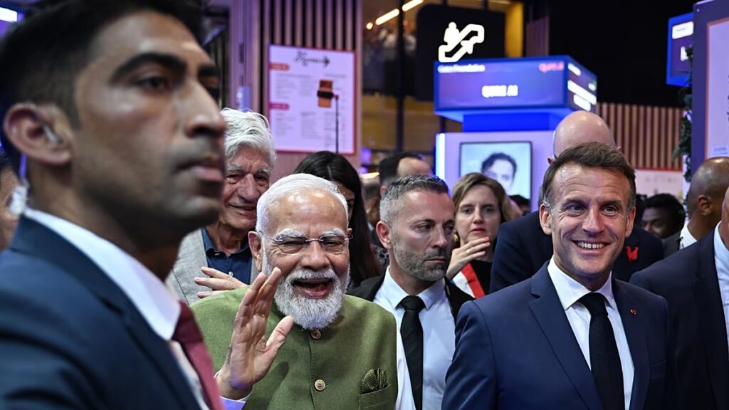 Macron és Modi bejárja az indiai pavilont a francia VivaTechben